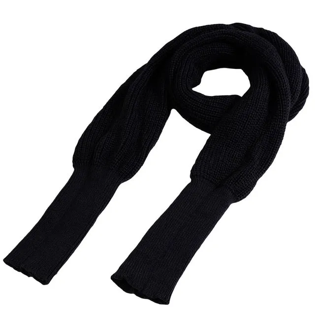 Fashion Woman Scarves Shawls Women Scarves Solid Sleeves Scarf Winter Warm Knitting Long Soft Wraps Scarves Novelty KH851919
