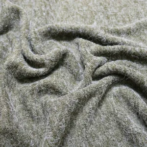 Faux Angora jersey fabric - Khaki green, beige, mauve