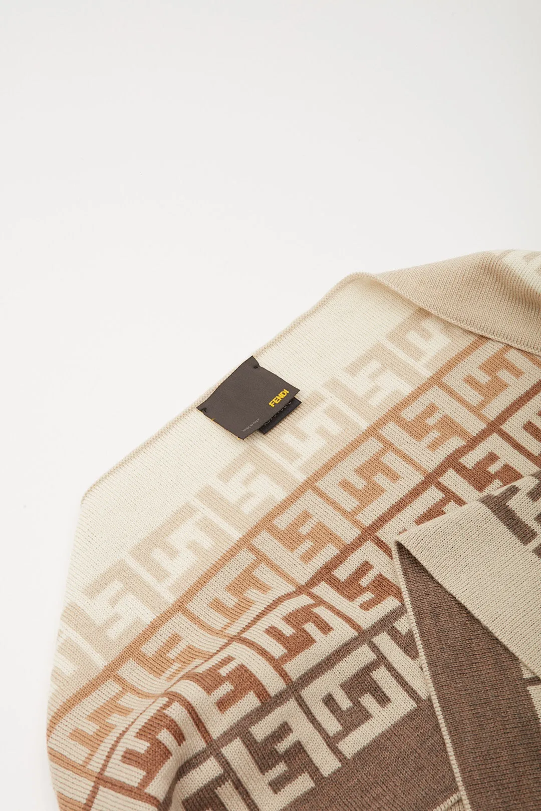 Fendi Zucca Print Wool Scarf