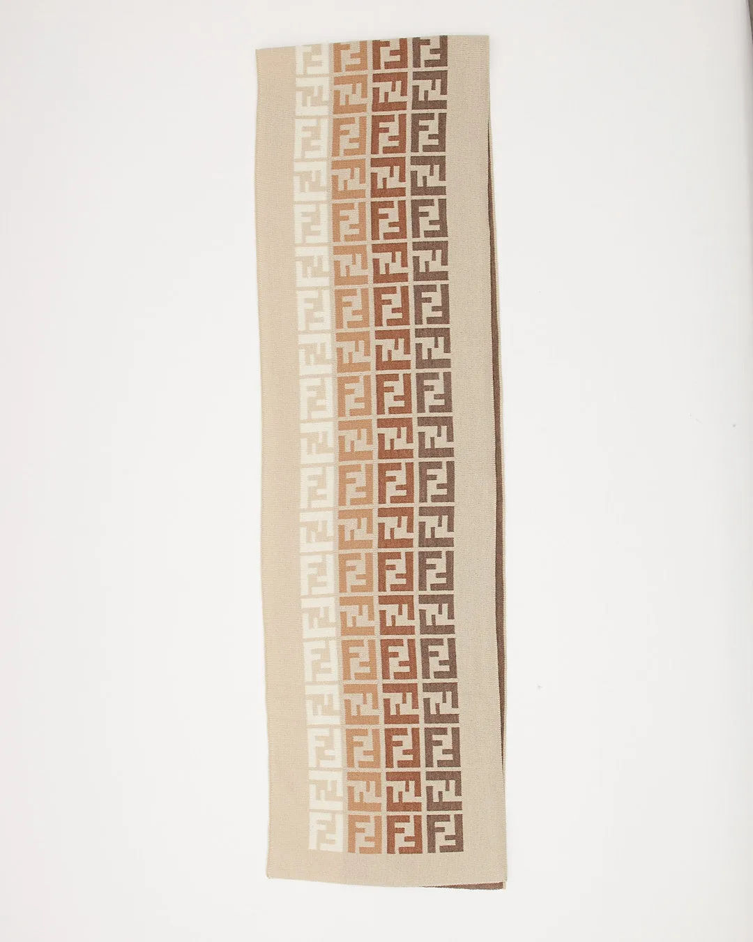 Fendi Zucca Print Wool Scarf
