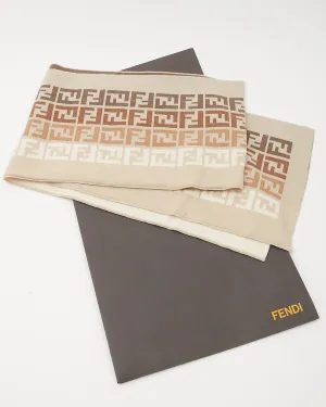 Fendi Zucca Print Wool Scarf