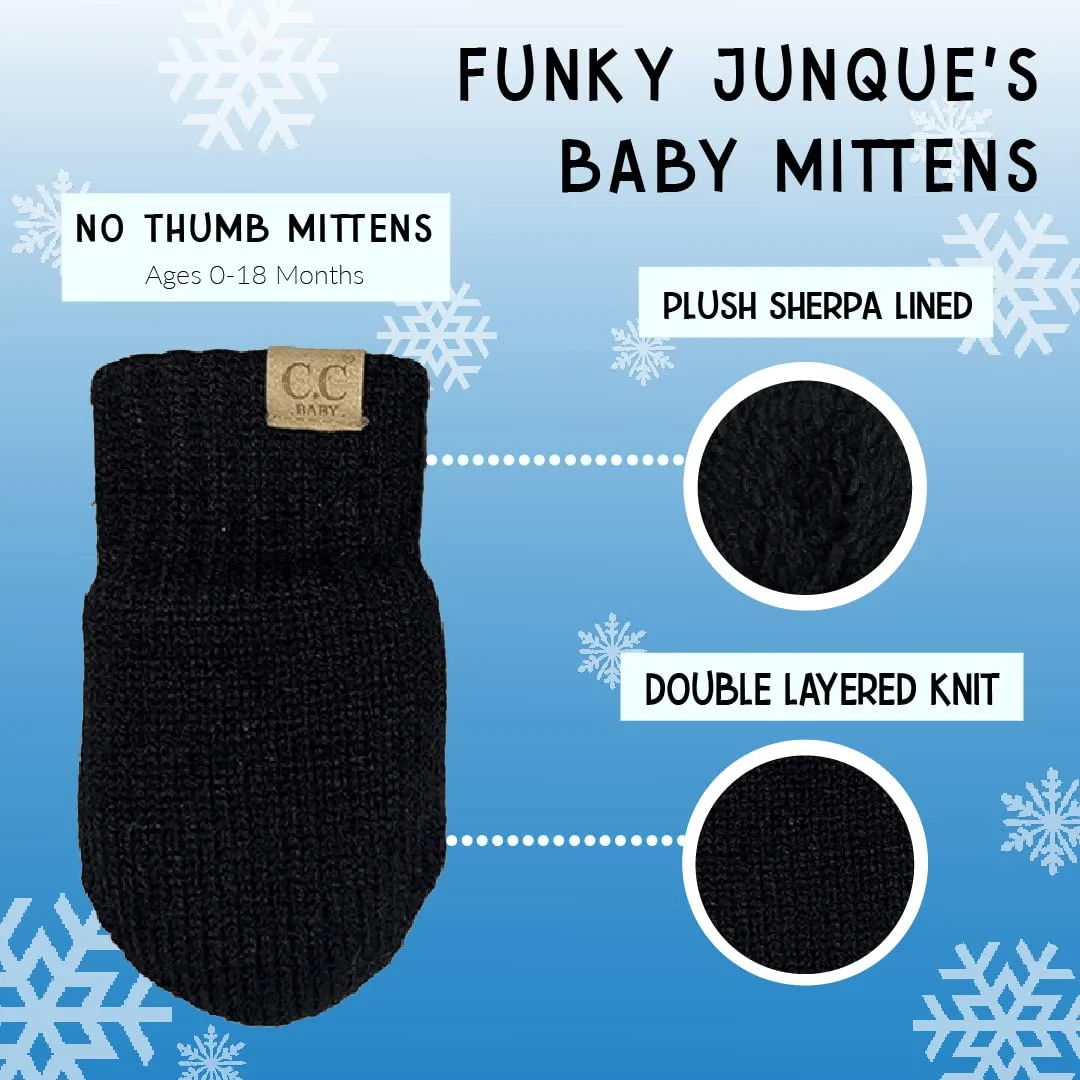 Fleece Lined Baby Mittens by Funky Junque