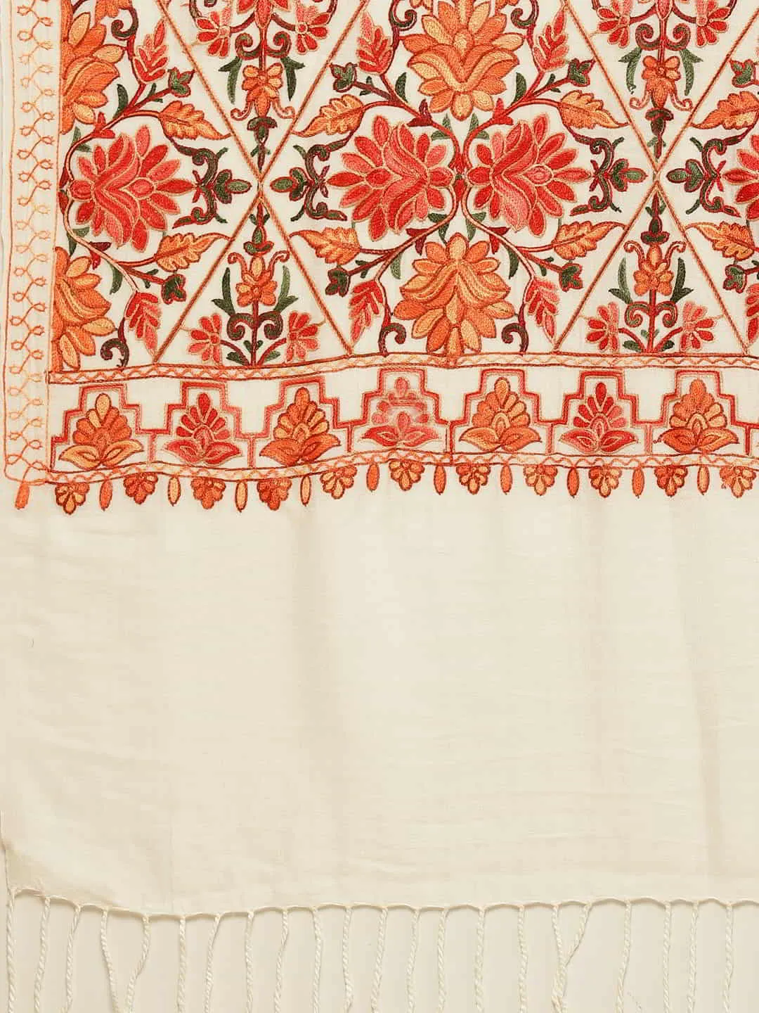 Floral Acrylic Wool Shawl