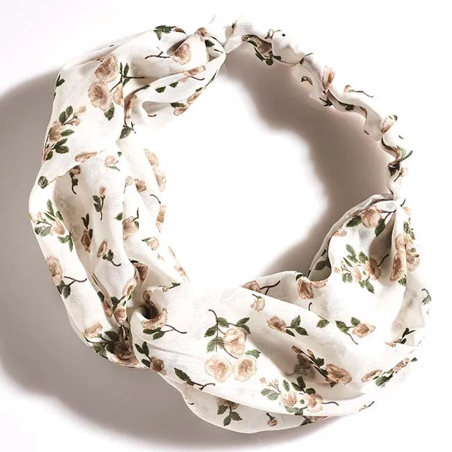 Floral Collection Poppy Twist Headwrap