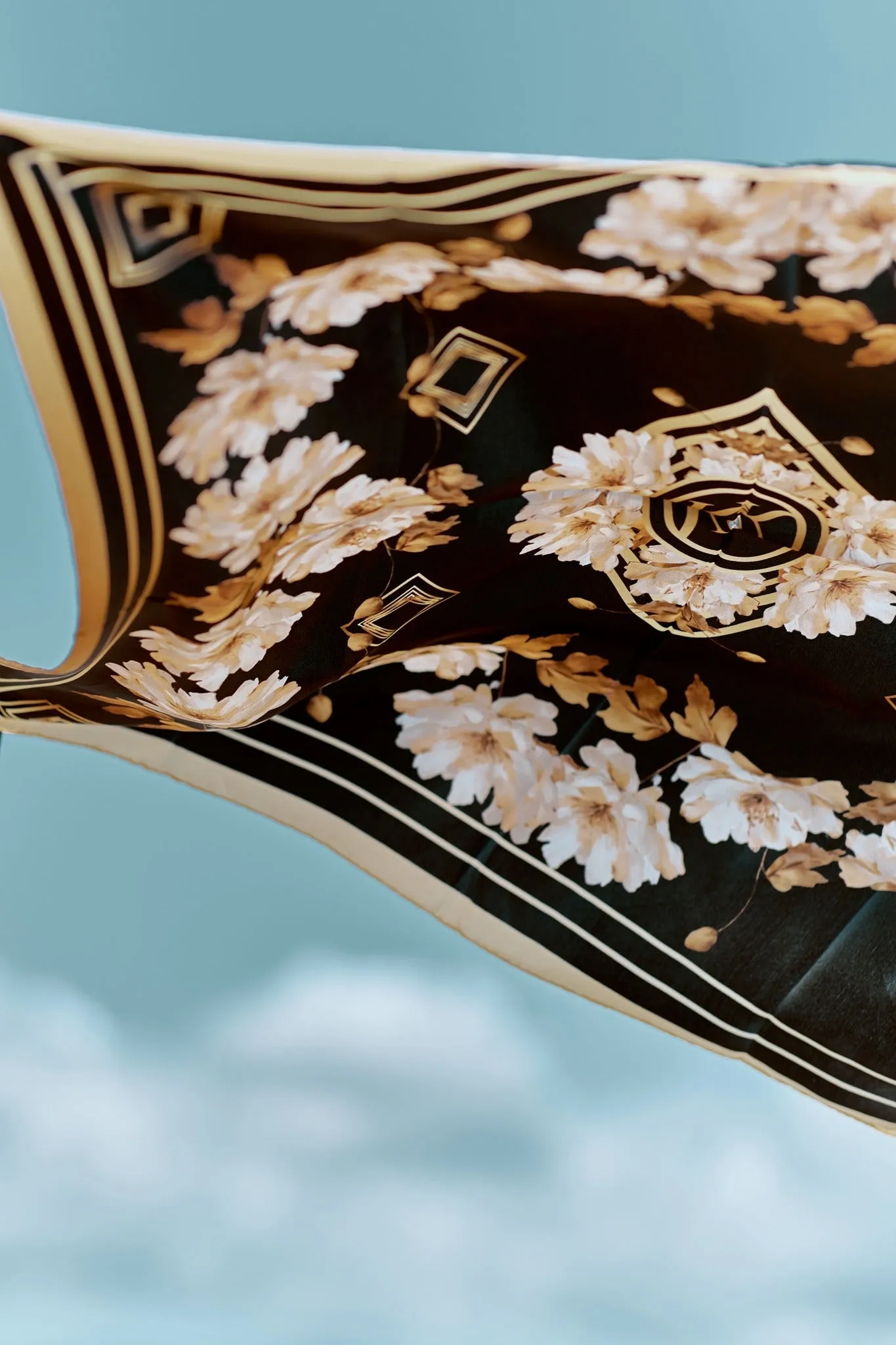 Floral Elegance Luxury Silk Scarf