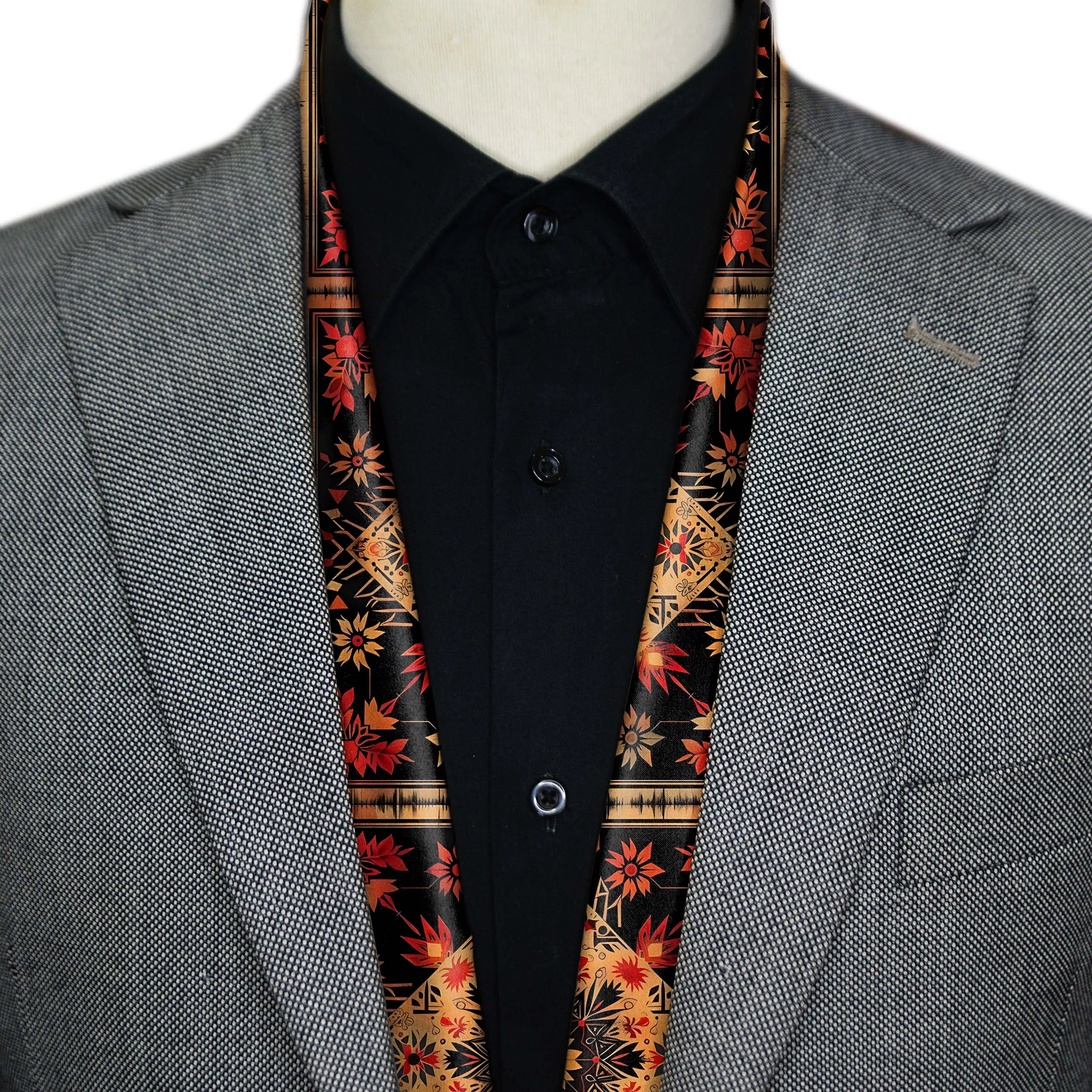 FLORAL ETHNIC ORIENTAL MEN SCARF - PREMIUM COLLECTION
