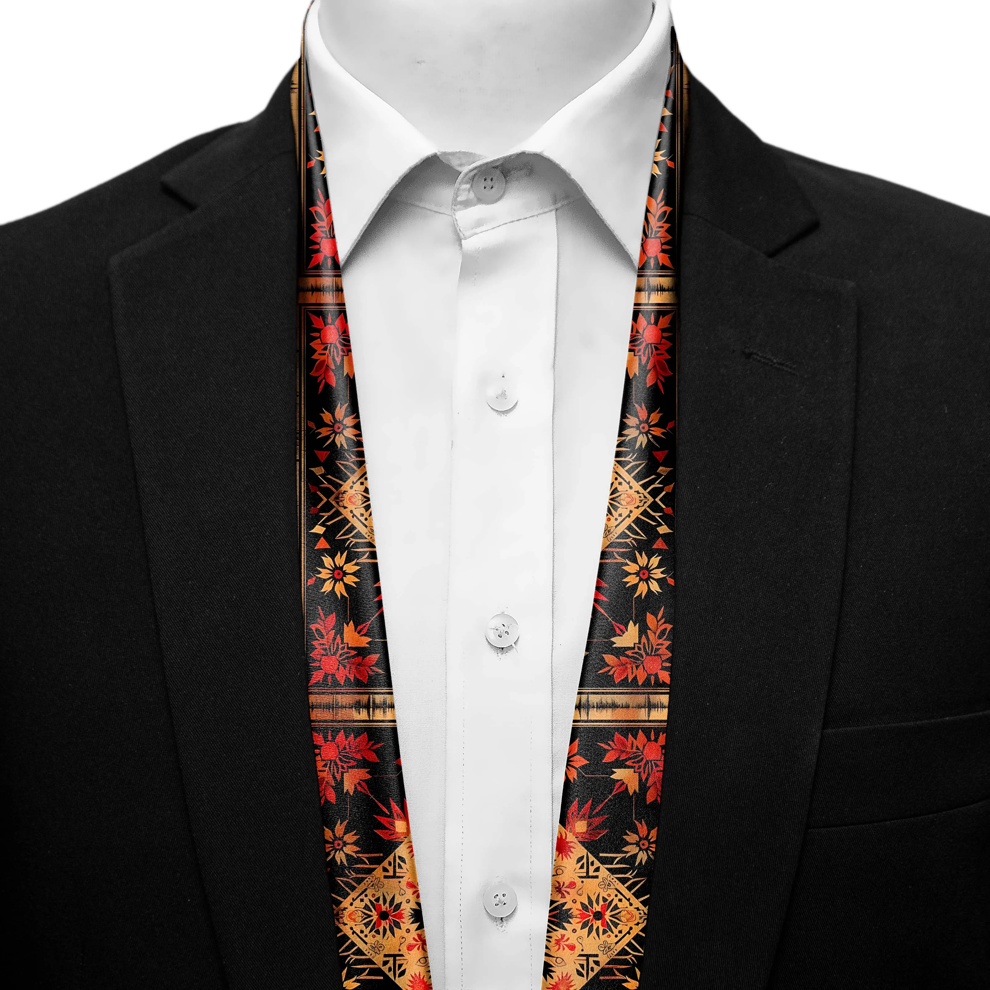 FLORAL ETHNIC ORIENTAL MEN SCARF - PREMIUM COLLECTION