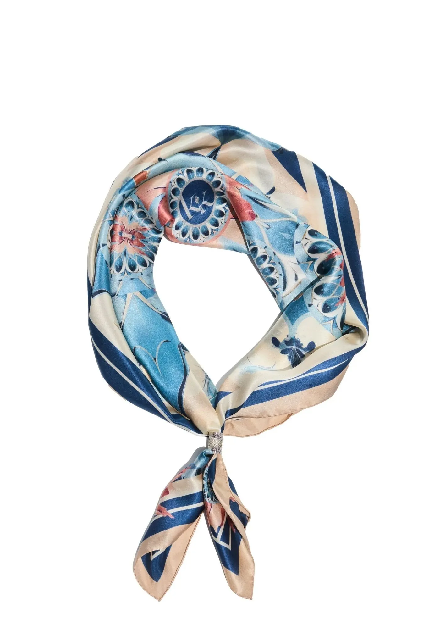 Floral Harmony Luxury Silk Scarf