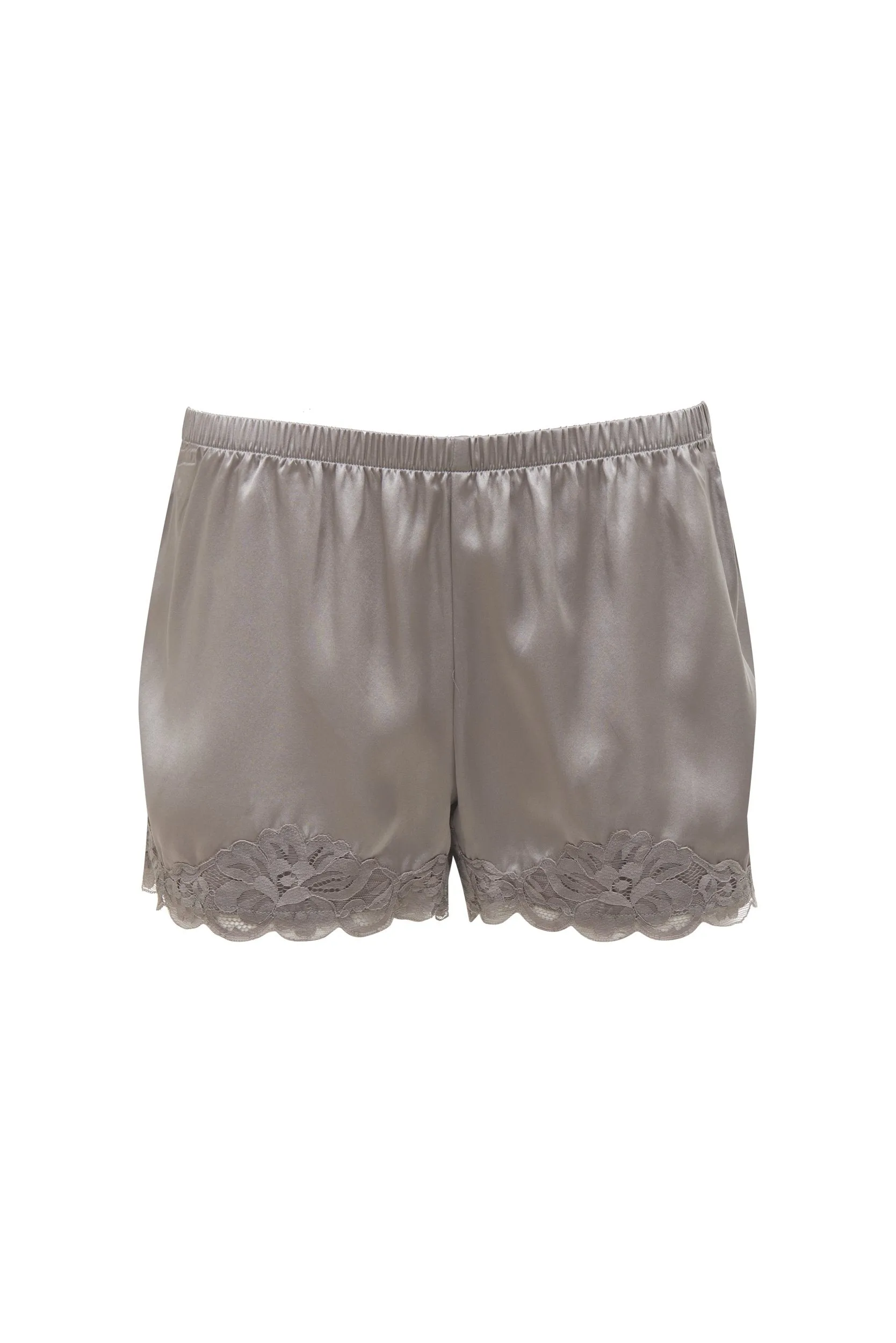 Floral Lace Silk Shorts Chateau Grey