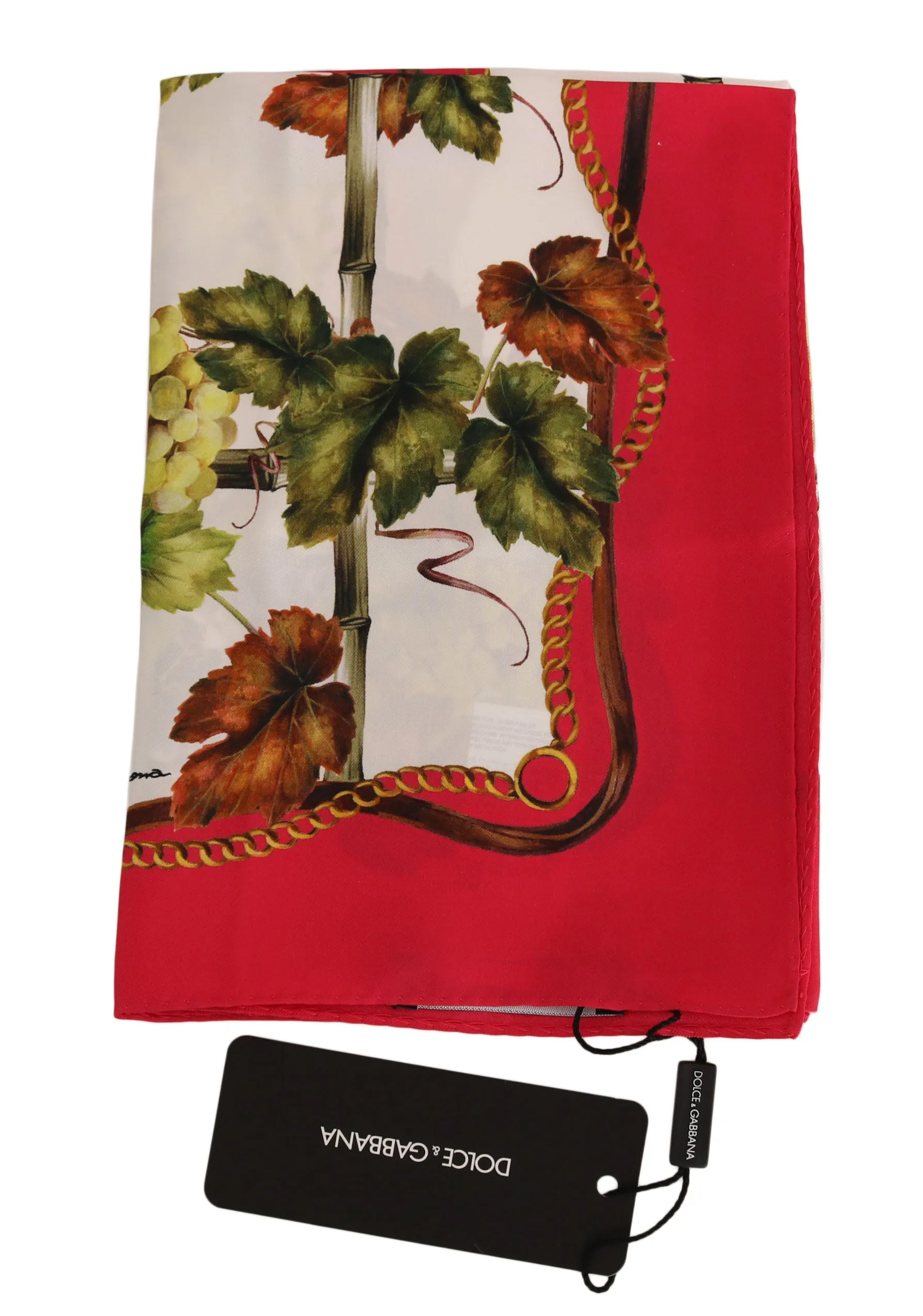 Floral Leaf Pink Silk Shawl Wrap Scarf