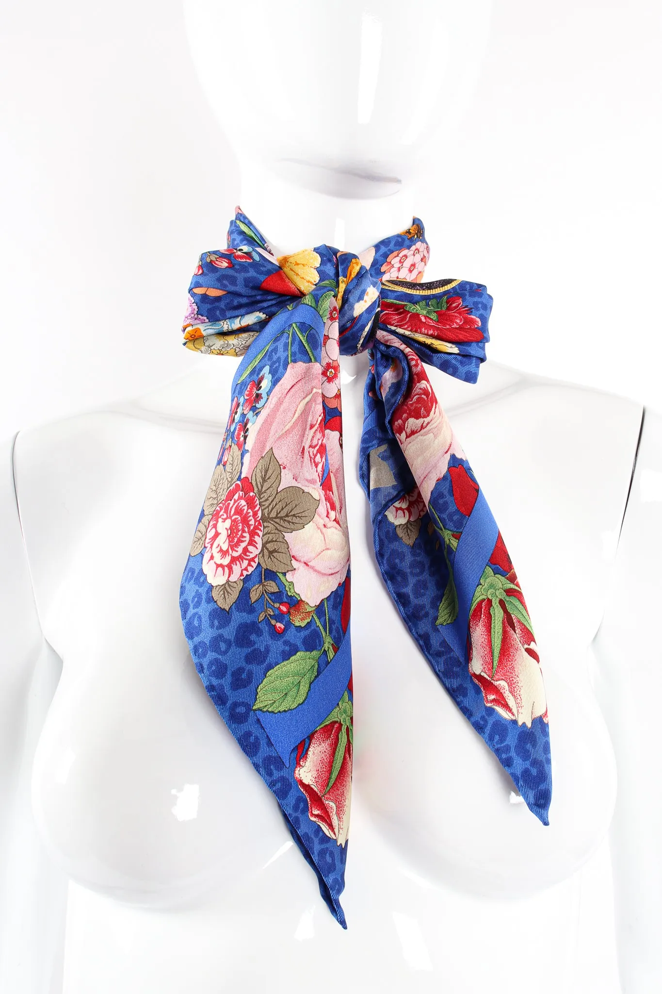 Floral Pansy Leopard Scarf
