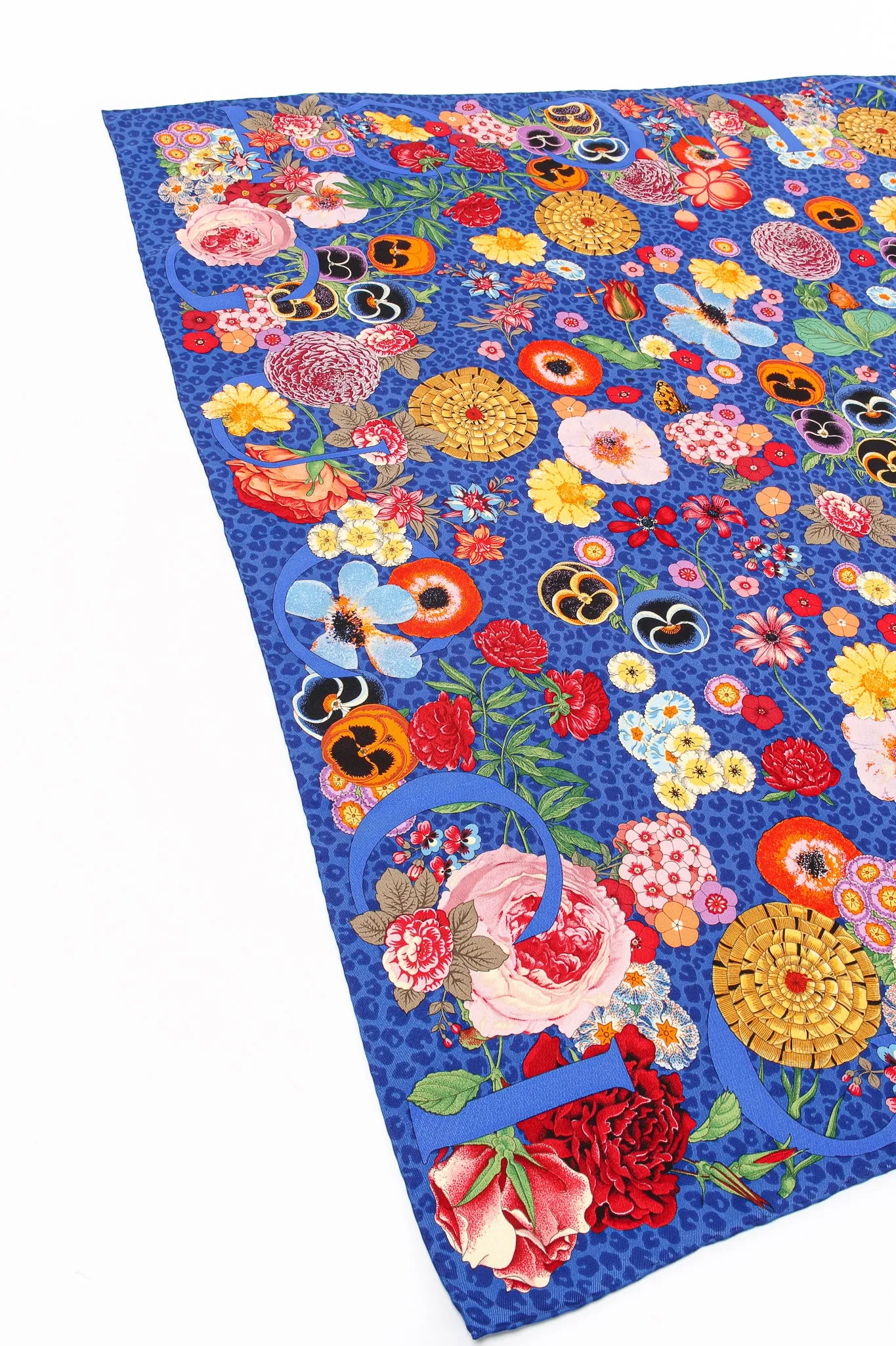 Floral Pansy Leopard Scarf