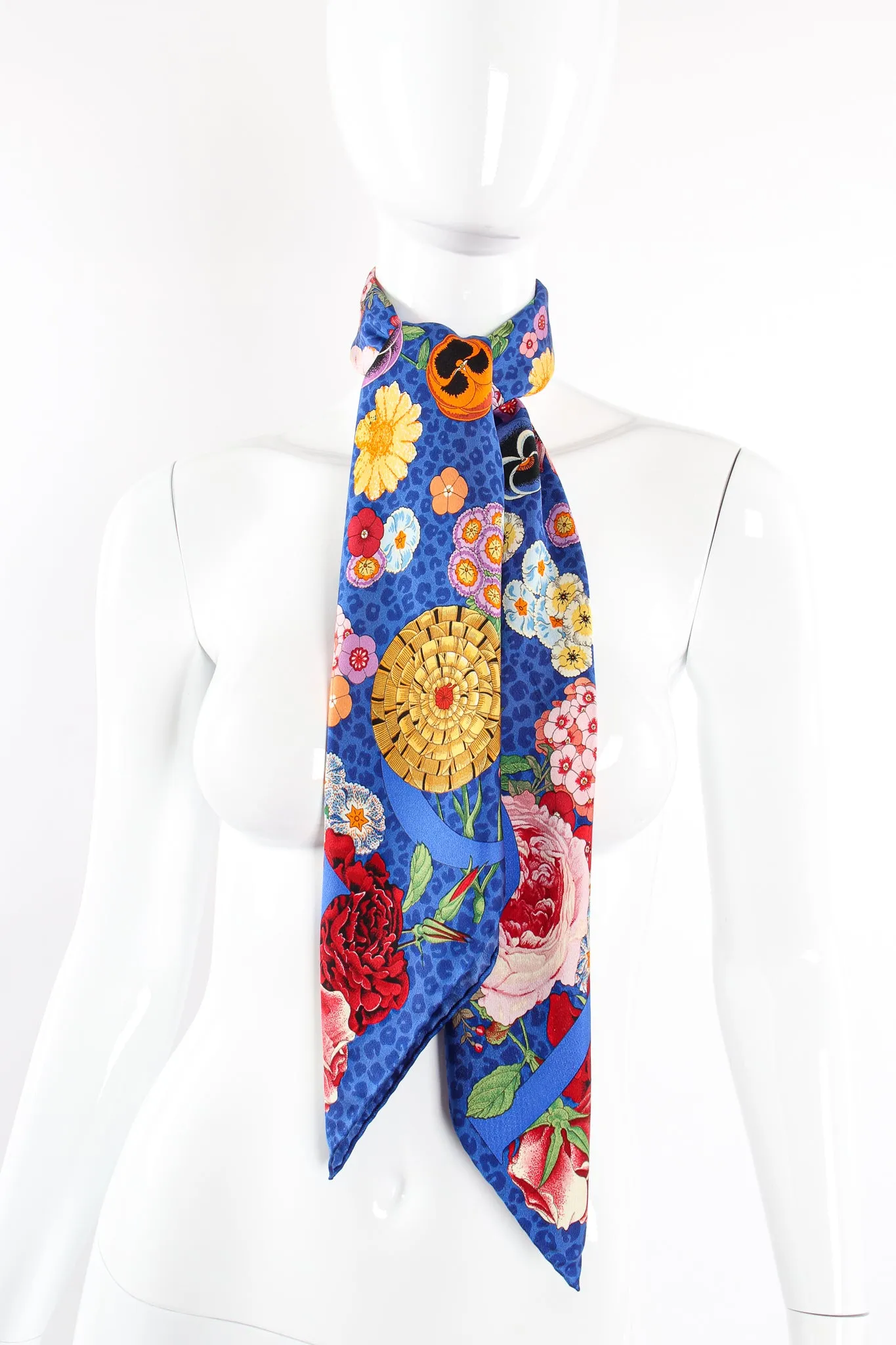Floral Pansy Leopard Scarf