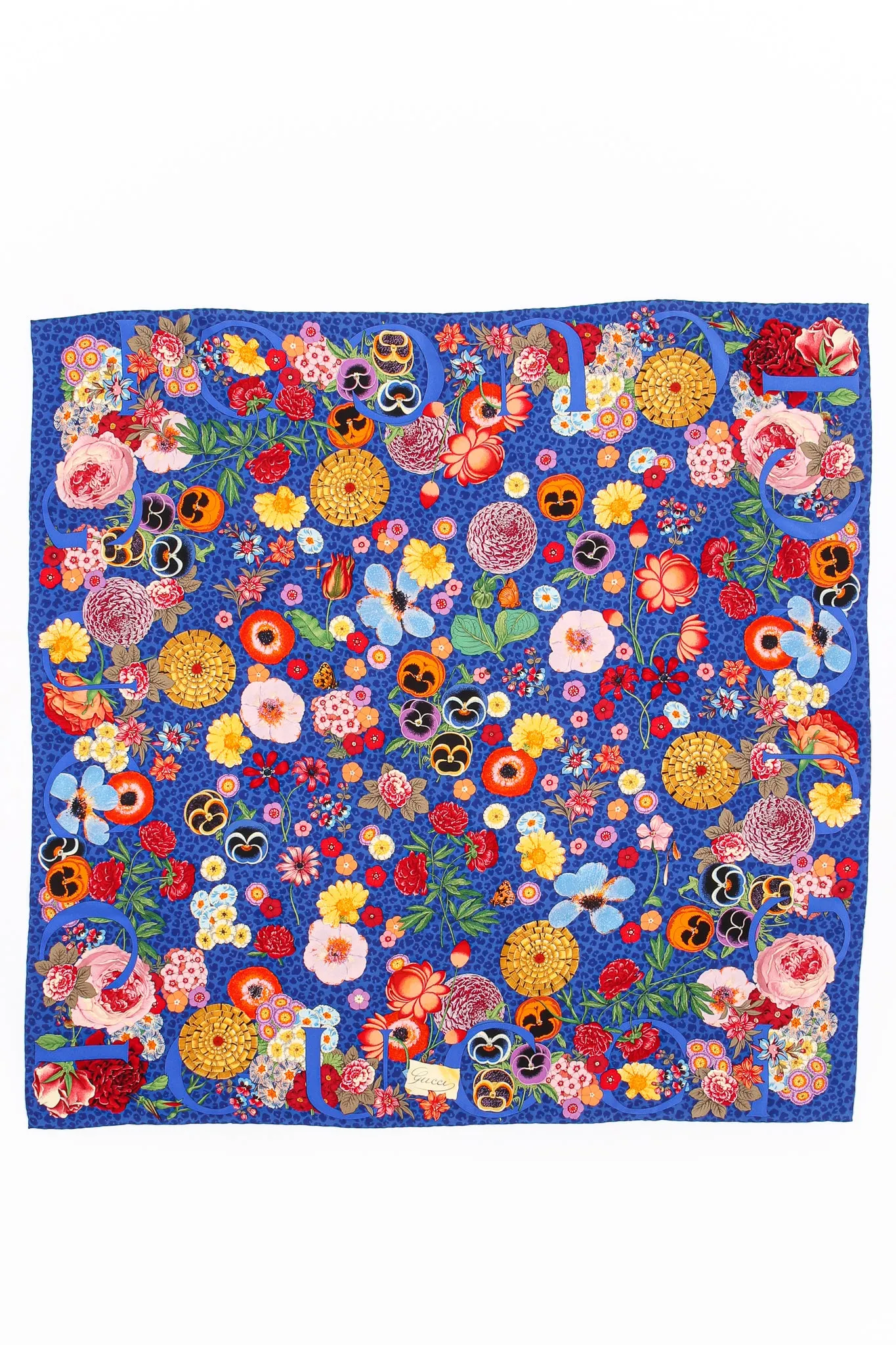 Floral Pansy Leopard Scarf