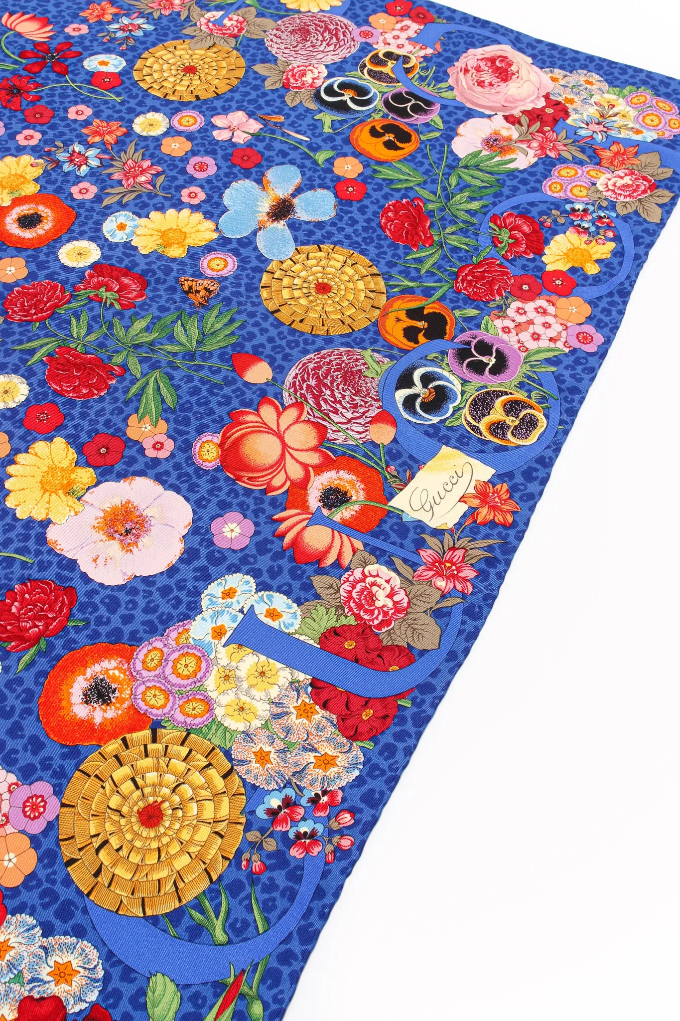 Floral Pansy Leopard Scarf