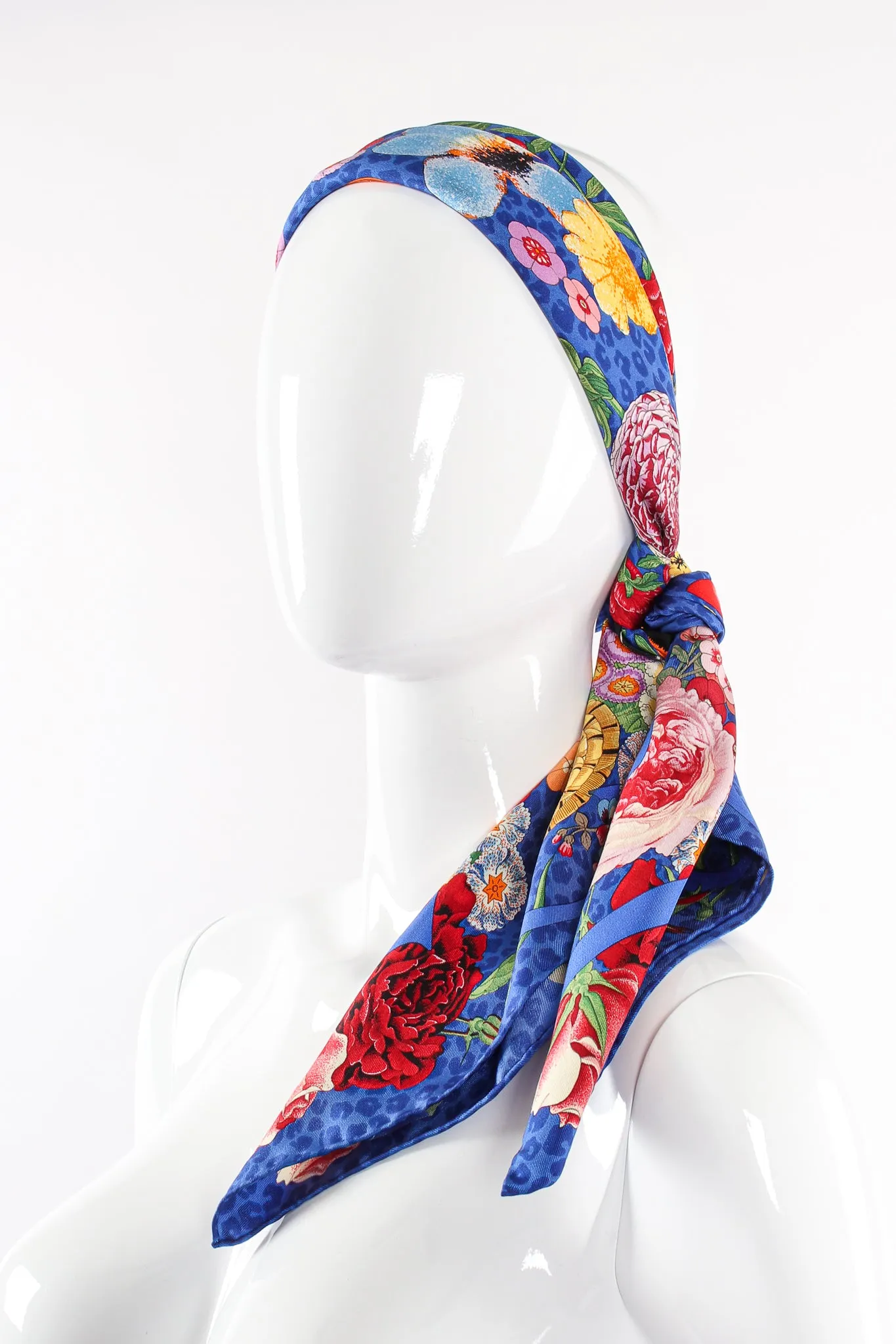 Floral Pansy Leopard Scarf