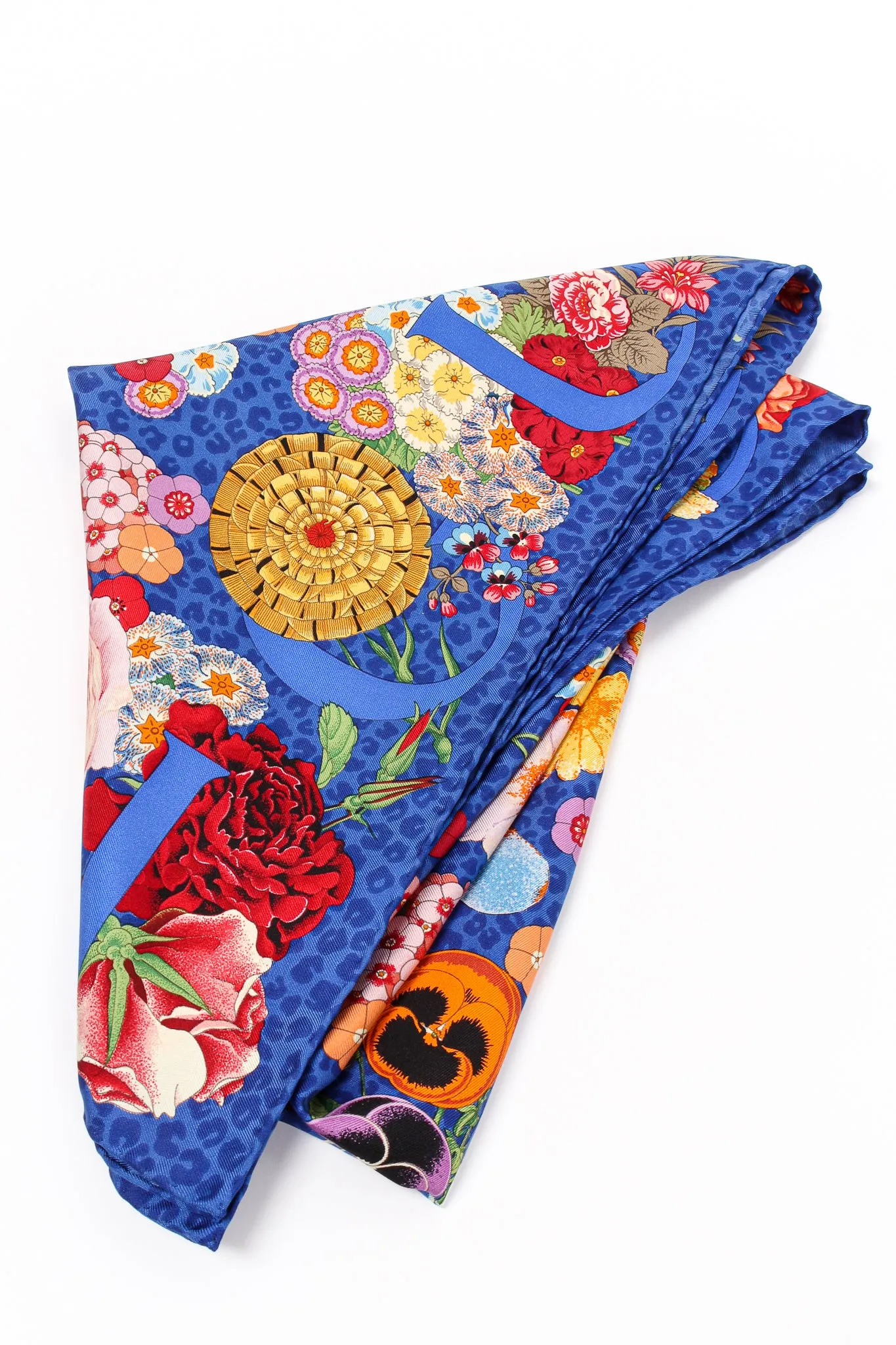 Floral Pansy Leopard Scarf