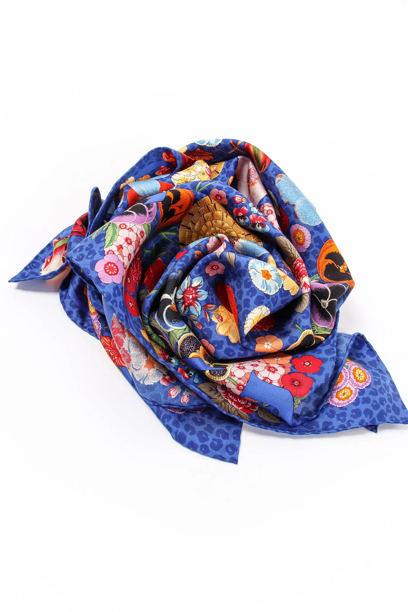 Floral Pansy Leopard Scarf
