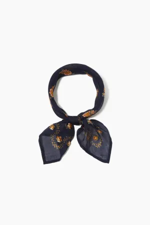 FLORAL PRINT BANDANA PAGEANT BLUE
