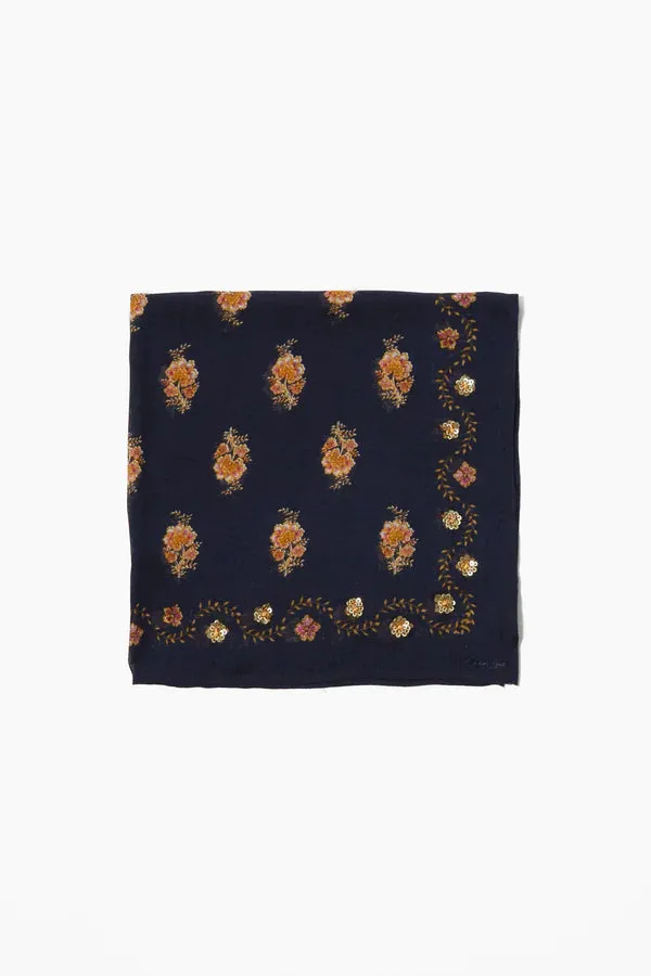 FLORAL PRINT BANDANA PAGEANT BLUE