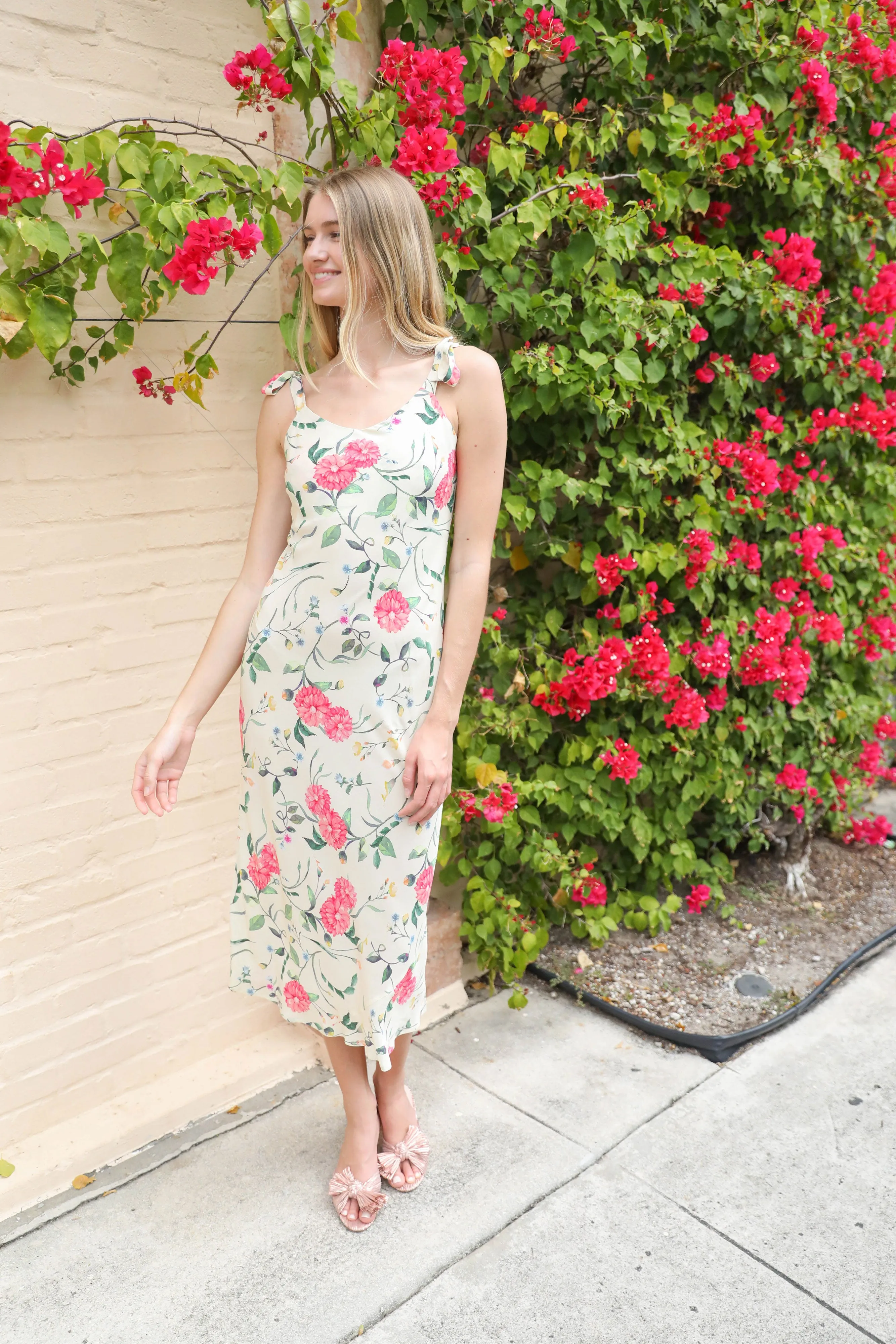 Floral Silk Dress