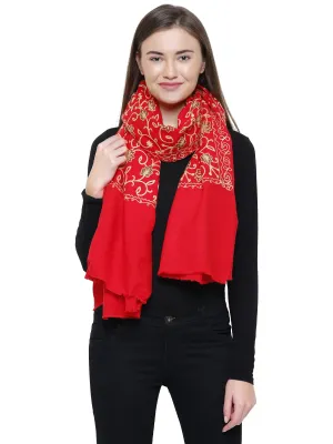 Floral Viscose Rayon & Wool Shawl