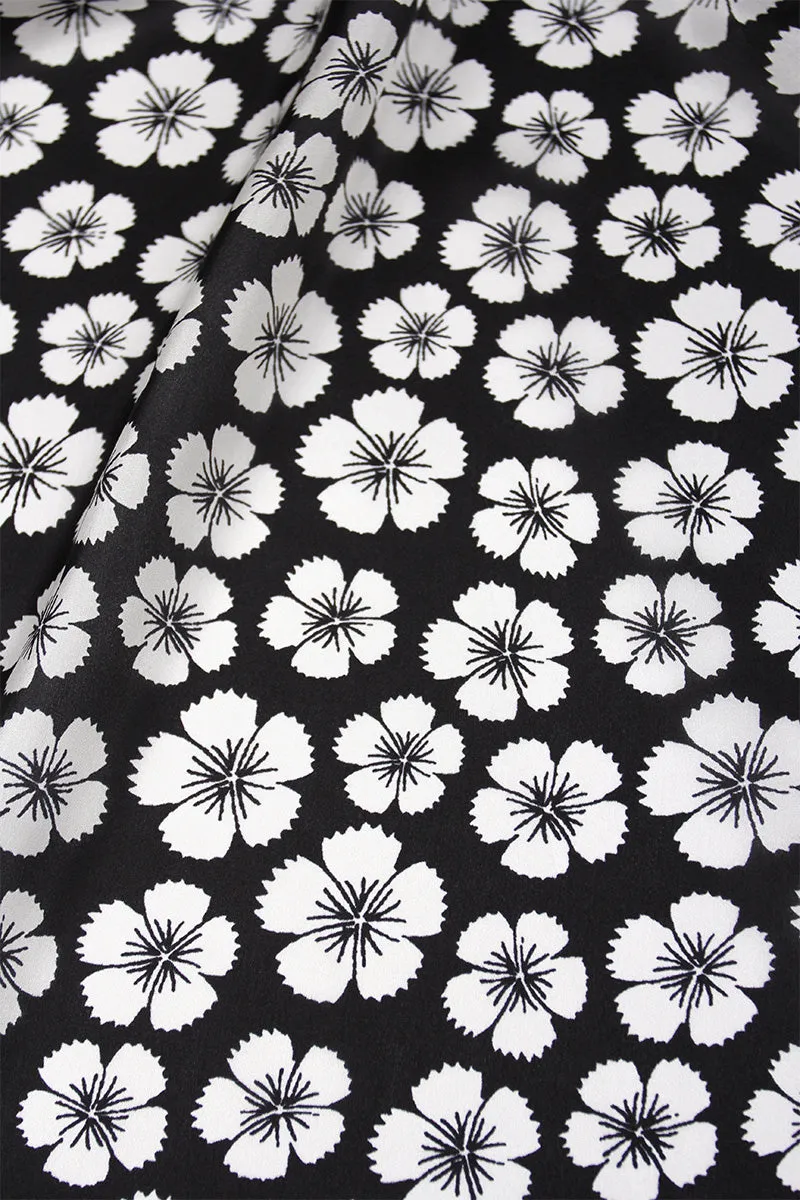 Flower Printed Silk Boubou Caftan