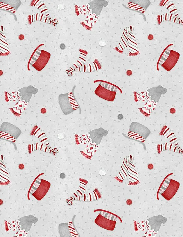 Frosty Merry-Mints by Wilmington Prints HATS & SCARVES/GRAY