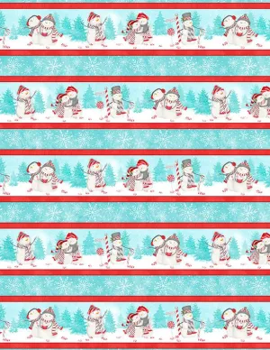 Frosty Merry-Mints by Wilmington Prints REPEATING STRIPE/MULTI