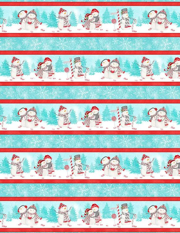 Frosty Merry-Mints by Wilmington Prints REPEATING STRIPE/MULTI