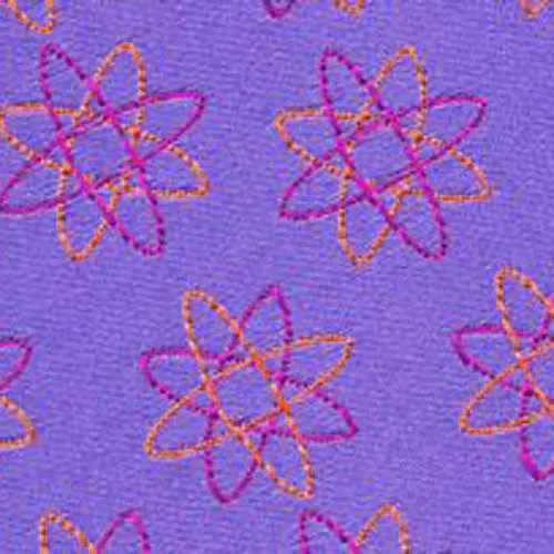 Fuchsia & Yellow Gold on Light Violet English Geometric Silk Tie EGT-18