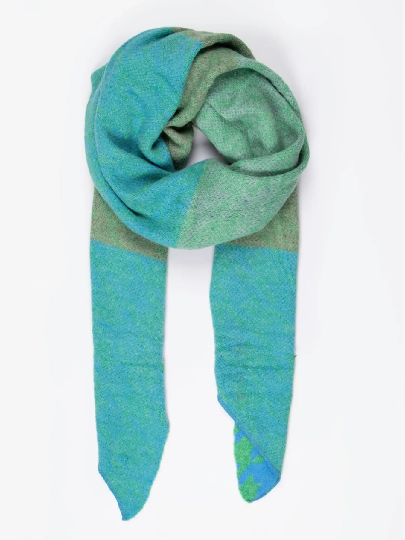Fuchsia/Green Houndstooth Scarf