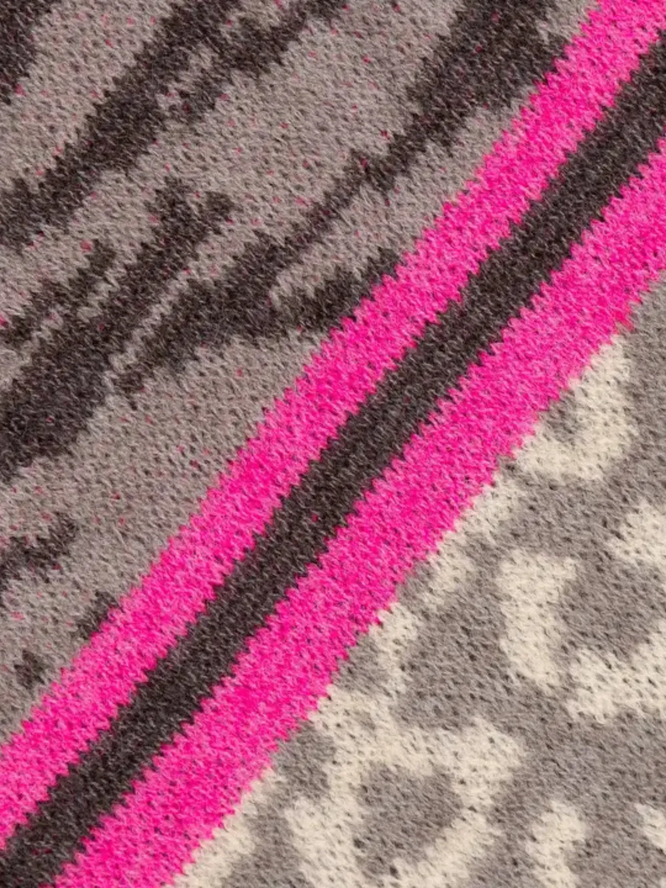 Fuchsia/Orange Tiger & Leopard Scarf