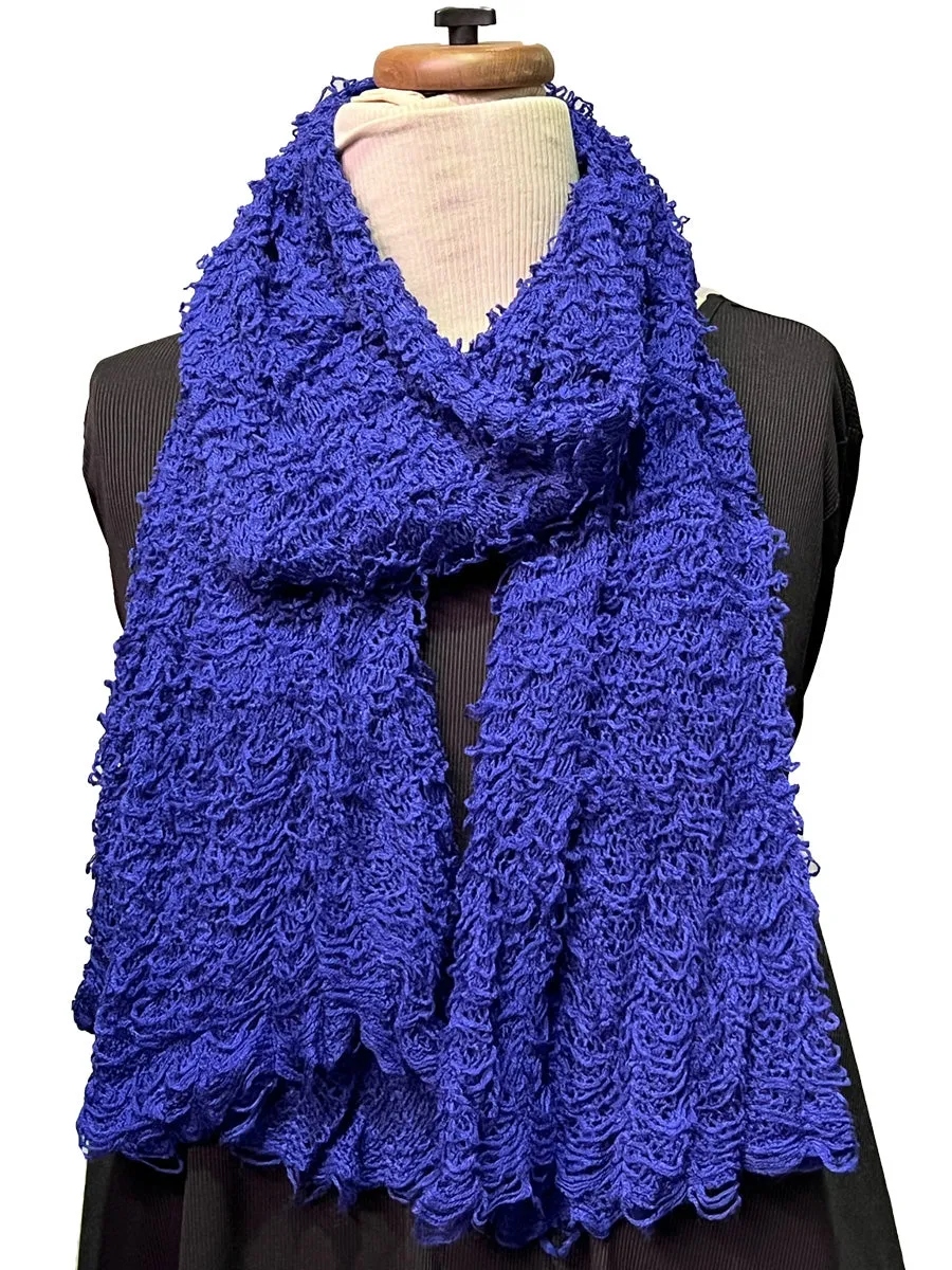 Fuzzy Tube Scarf - Blue*