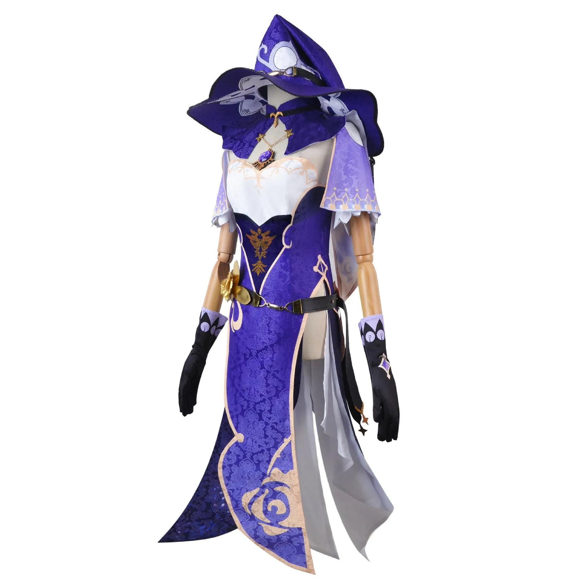 Genshin Impact Lisa Witch of Purple Rose Cosplay Costume Librarian Sexy Dress