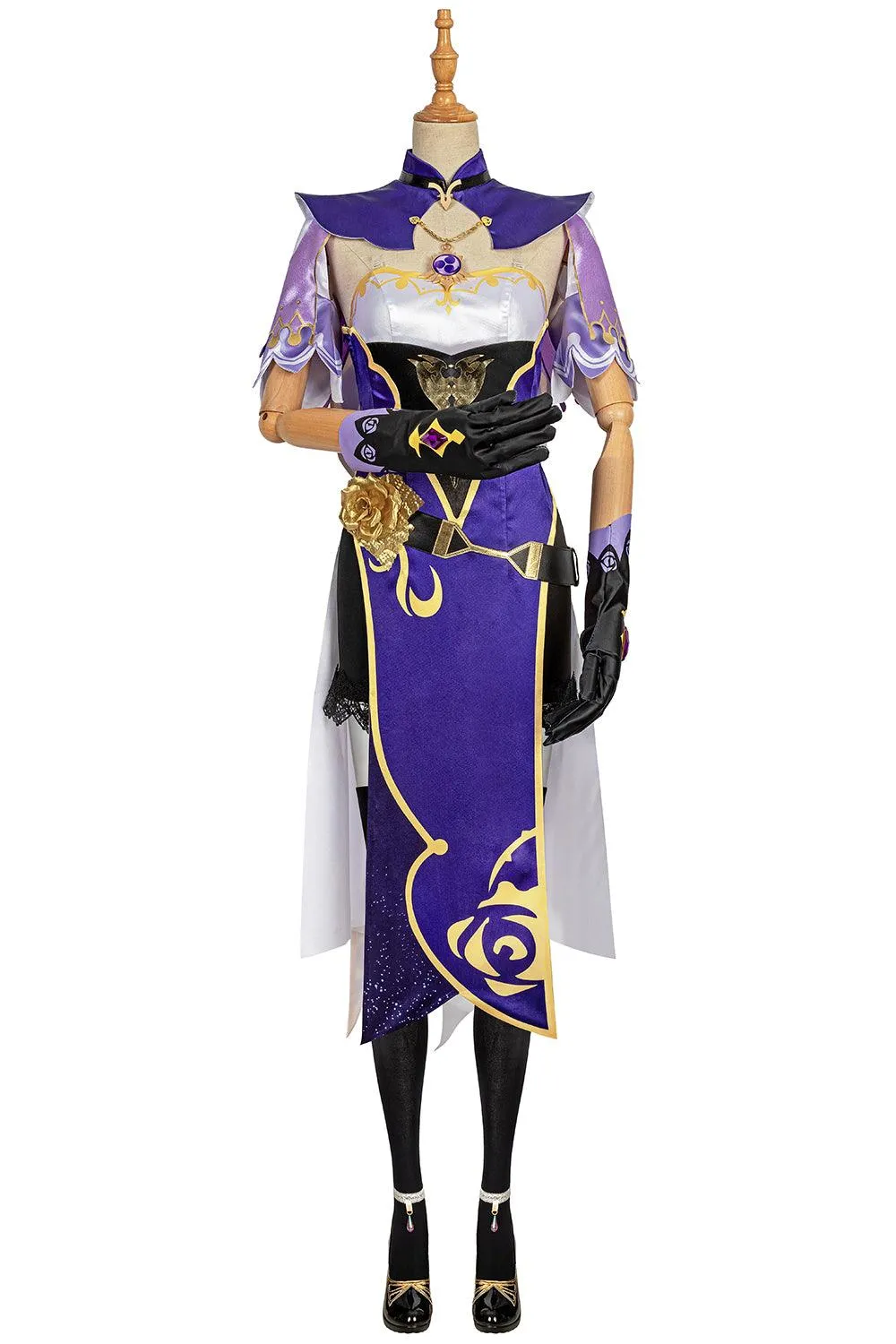 Genshin Impact Lisa Witch of Purple Rose Cosplay Costume Librarian Sexy Dress