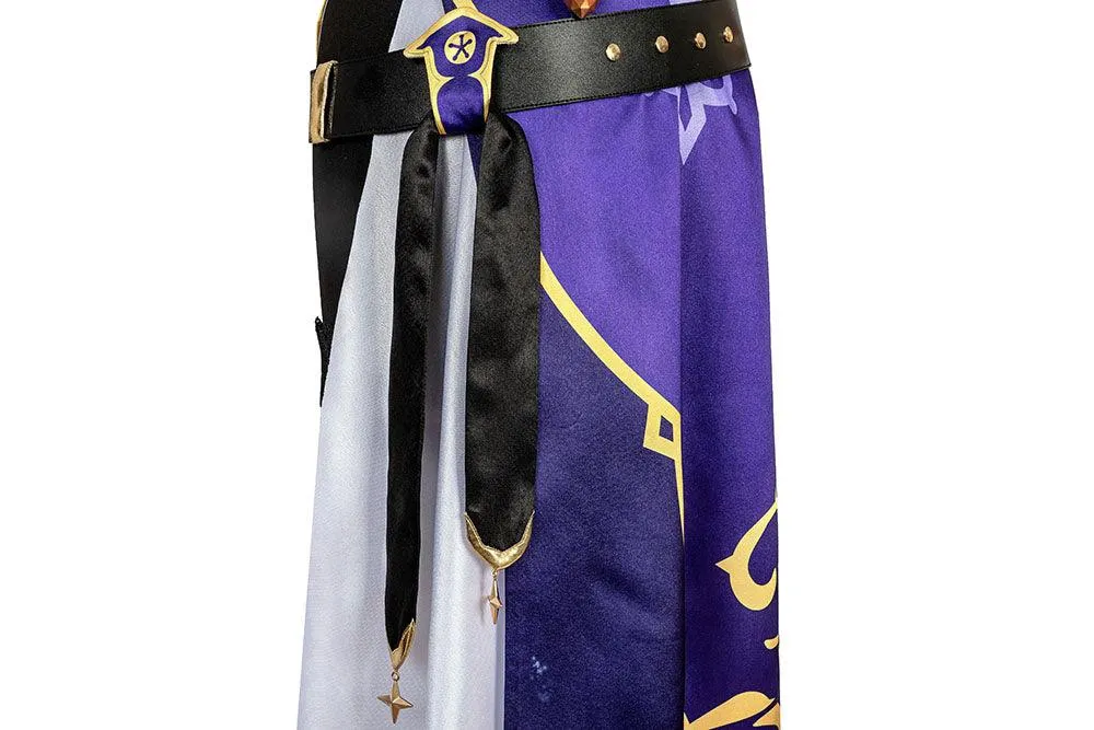 Genshin Impact Lisa Witch of Purple Rose Cosplay Costume Librarian Sexy Dress