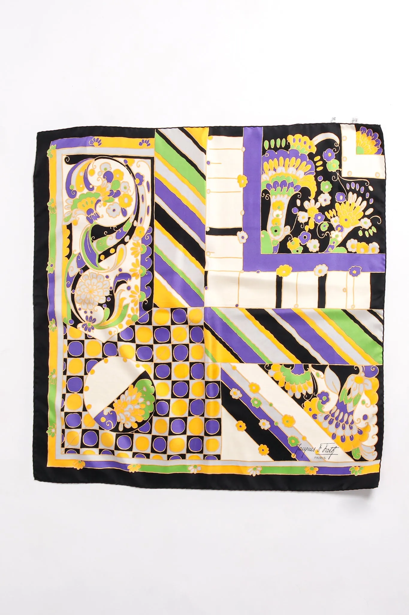 Geometric Block Floral Scarf