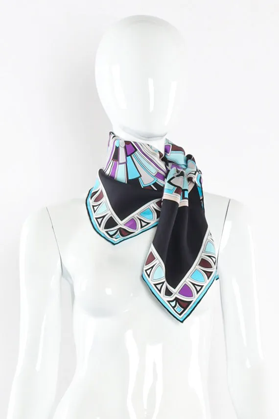 Geometric Circles Silk Scarf