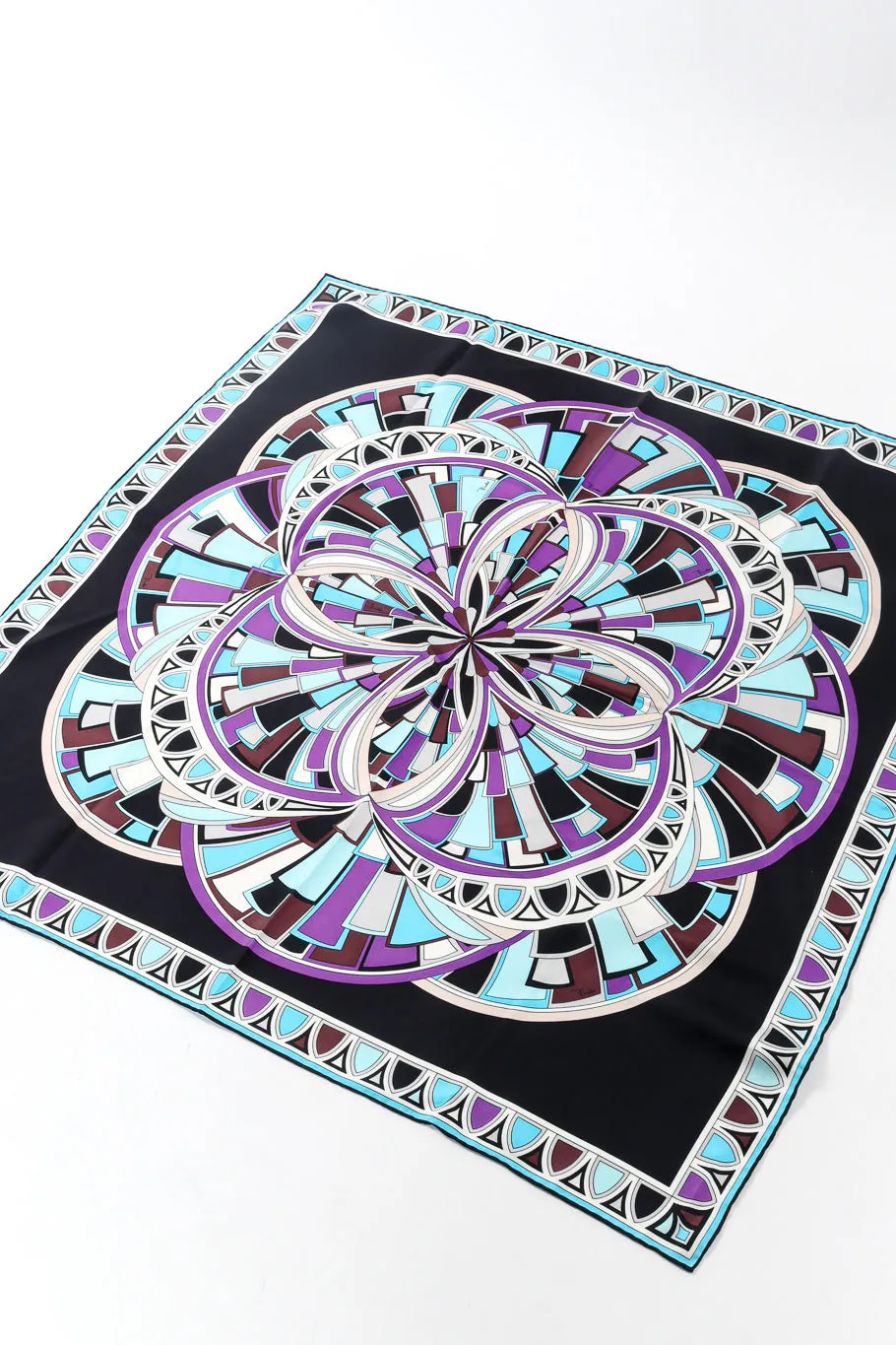 Geometric Circles Silk Scarf