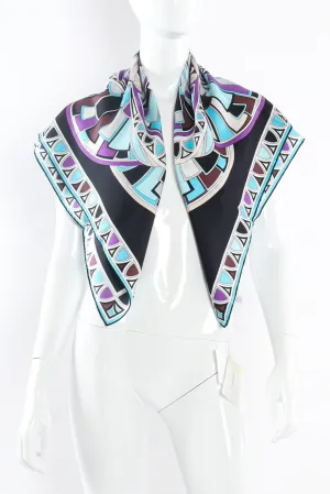 Geometric Circles Silk Scarf