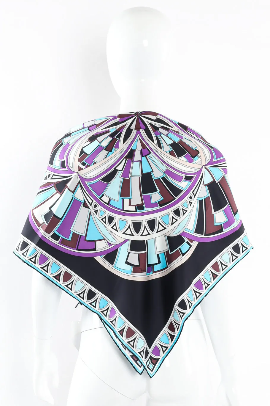 Geometric Circles Silk Scarf