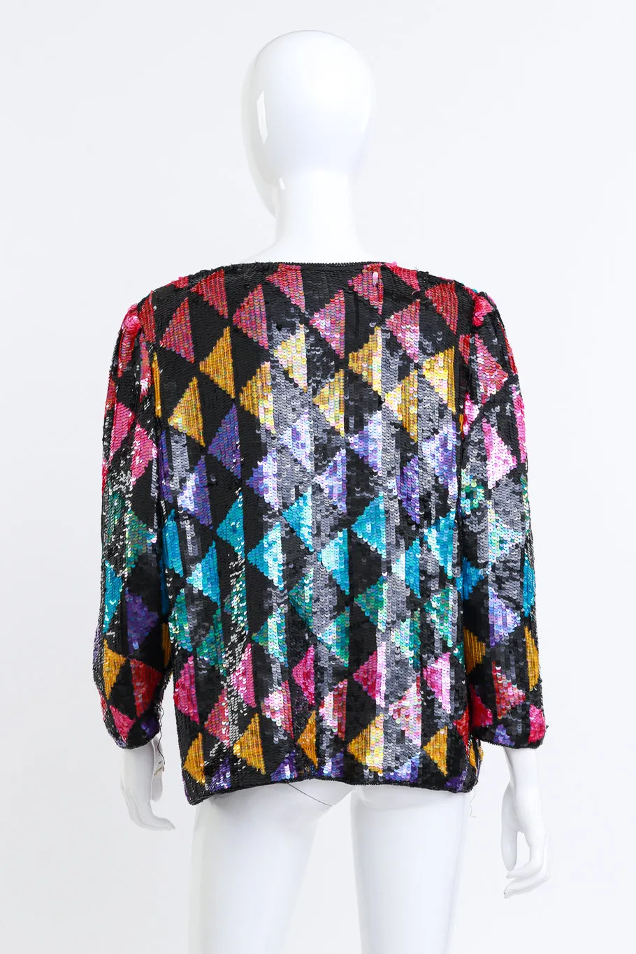 Geometric Sequin Silk Jacket