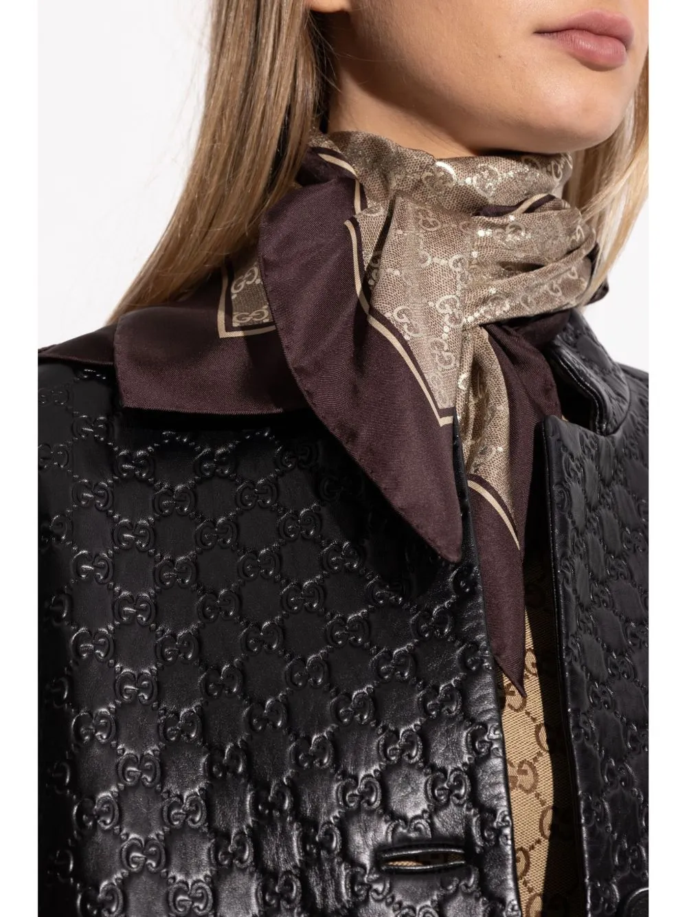 Gg silk foulard