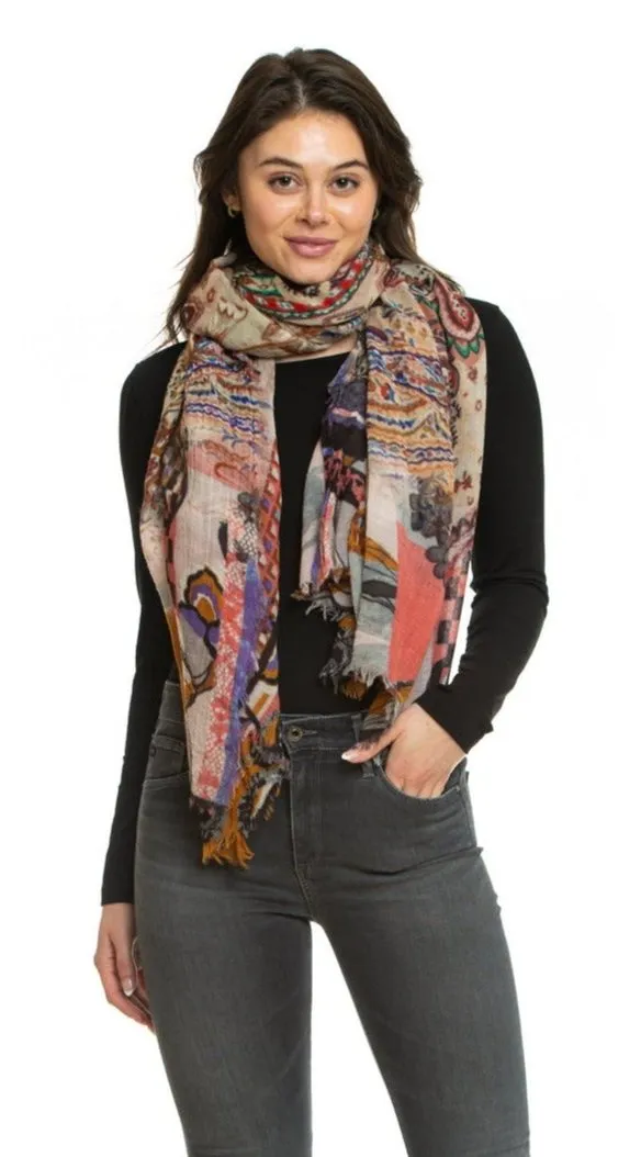 Globe Trotter Tapestry Scarf
