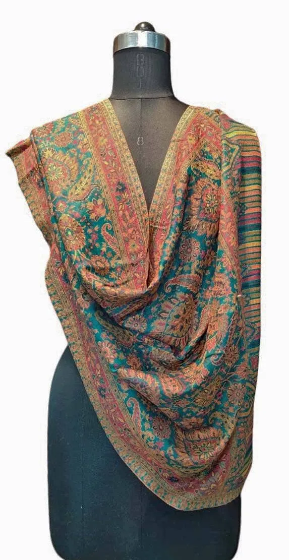 Green Fine Wool Pashmina