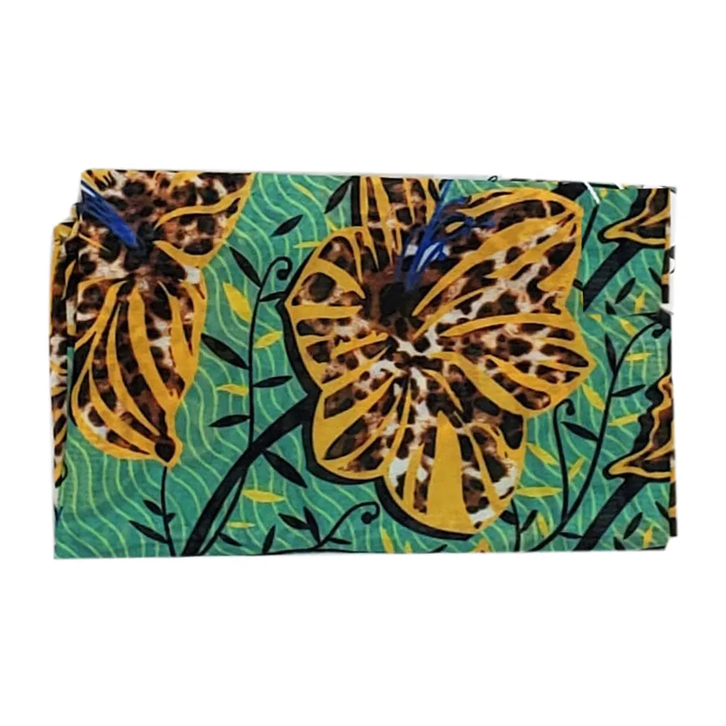 Green Floral Chiffon Headwrap/Scarf