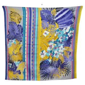 Gucci 1980s Floral Silk Scarf
