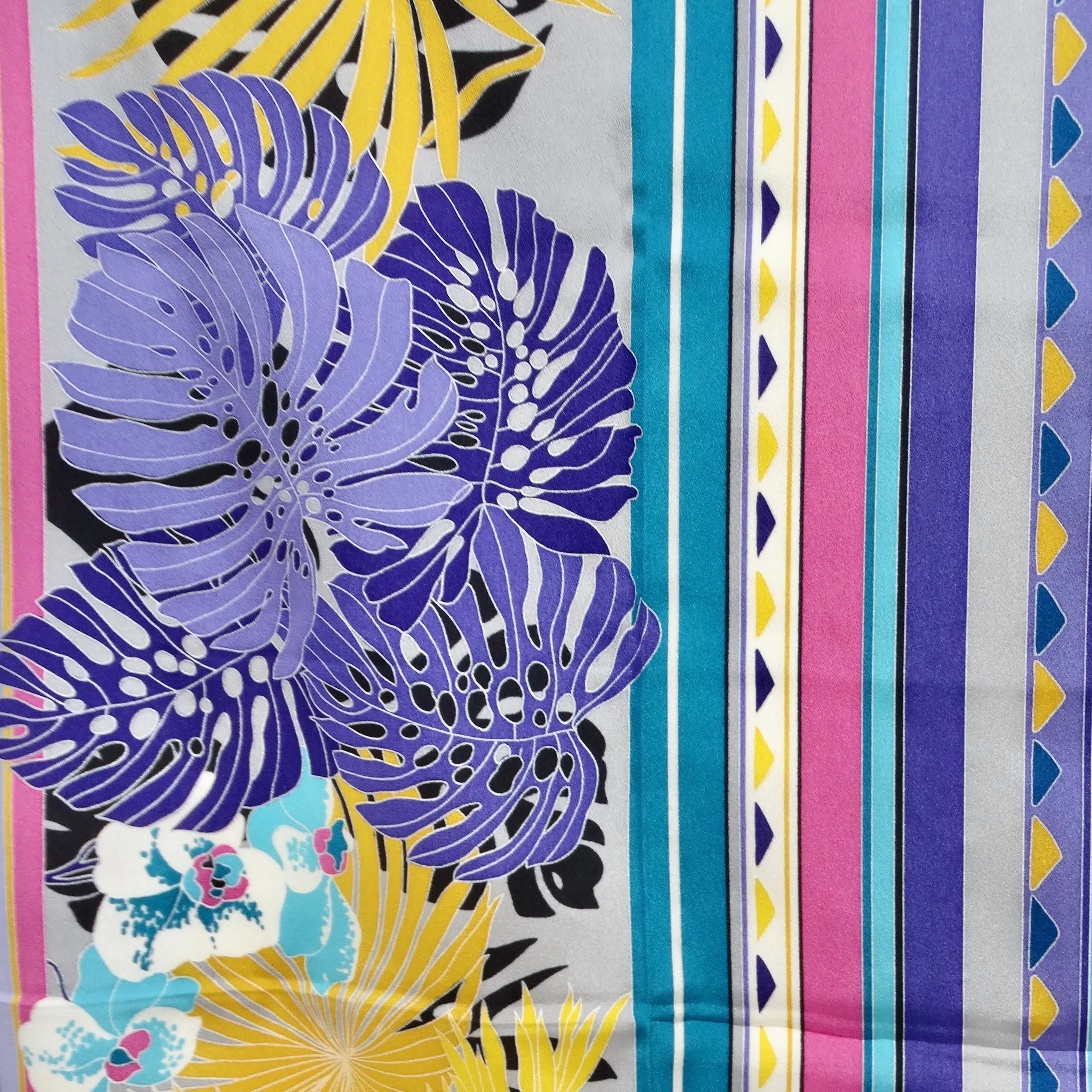 Gucci 1980s Floral Silk Scarf