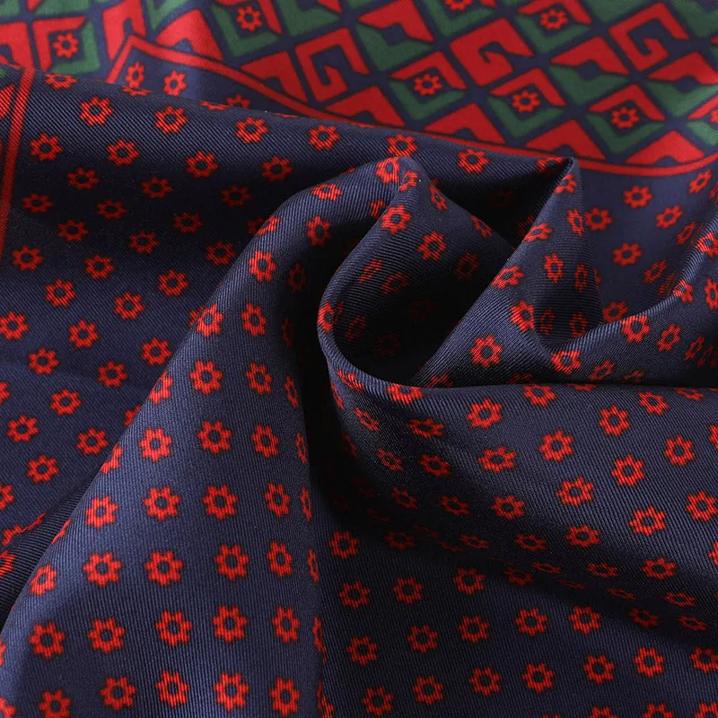 Gucci Flower Print Pocket Square in Blue